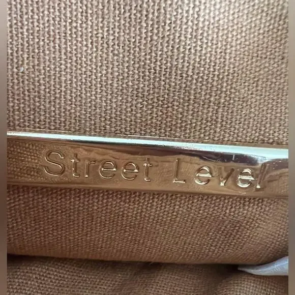 Street Level Fanny Bag/Crossbody-Woven flap (Tan/ orange) - Picture 8 of 8